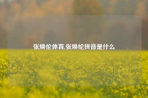 张焕伦体育,张焕纶拼音是什么