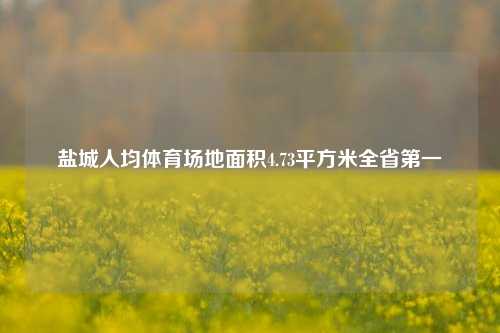 盐城人均体育场地面积4.73平方米全省第一