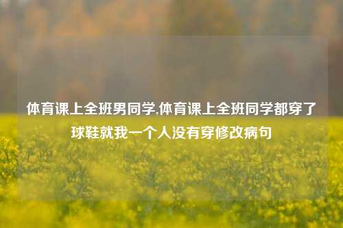 体育课上全班男同学,体育课上全班同学都穿了球鞋就我一个人没有穿修改病句