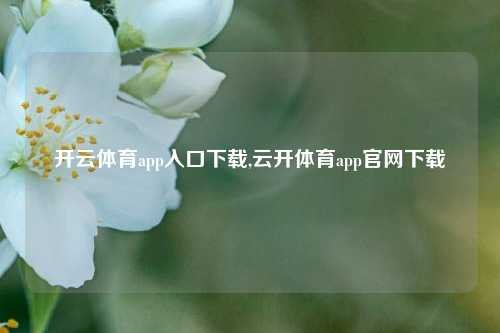 开云体育app入口下载,云开体育app官网下载