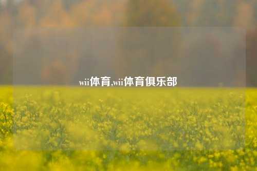 wii体育,wii体育俱乐部