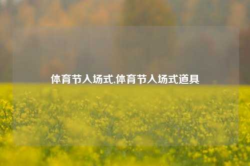 体育节入场式,体育节入场式道具