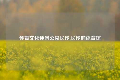 体育文化休闲公园长沙,长沙的体育馆