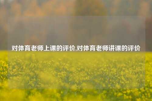 对体育老师上课的评价,对体育老师讲课的评价