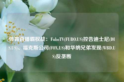 体育直播霸权战：FuboTV(FUBO.US)控告迪士尼(DIS.US)、福克斯公司(FOX.US)和华纳兄弟发现(WBD.US)反垄断