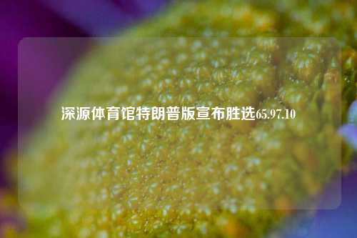 深源体育馆特朗普版宣布胜选65.97.10