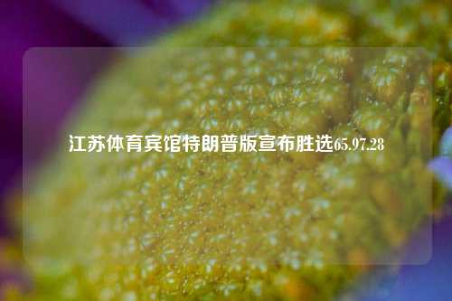 江苏体育宾馆特朗普版宣布胜选65.97.28