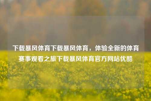 下载暴风体育下载暴风体育，体验全新的体育赛事观看之旅下载暴风体育官方网站优酷