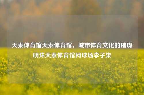 天泰体育馆天泰体育馆，城市体育文化的璀璨明珠天泰体育馆网球场李子柒