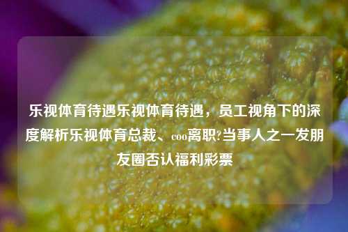 乐视体育待遇乐视体育待遇，员工视角下的深度解析乐视体育总裁、coo离职?当事人之一发朋友圈否认福利彩票