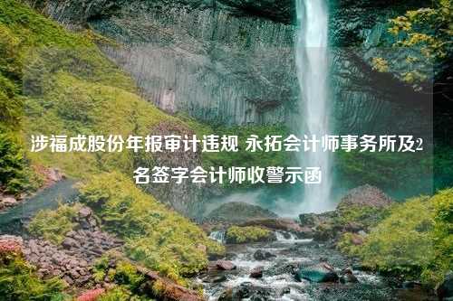 涉福成股份年报审计违规 永拓会计师事务所及2名签字会计师收警示函