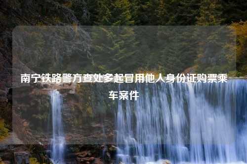 南宁铁路警方查处多起冒用他人身份证购票乘车案件