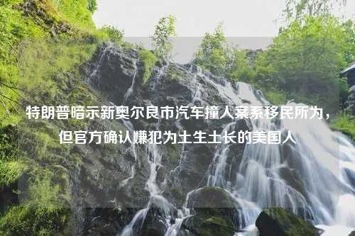 特朗普暗示新奥尔良市汽车撞人案系移民所为，但官方确认嫌犯为土生土长的美国人