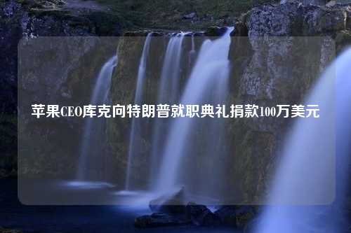 苹果CEO库克向特朗普就职典礼捐款100万美元