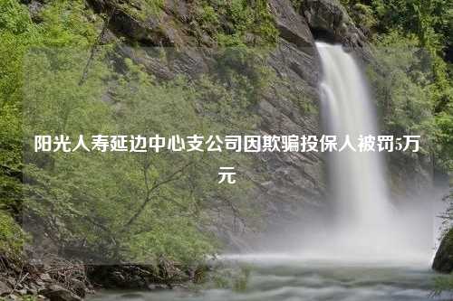 阳光人寿延边中心支公司因欺骗投保人被罚5万元